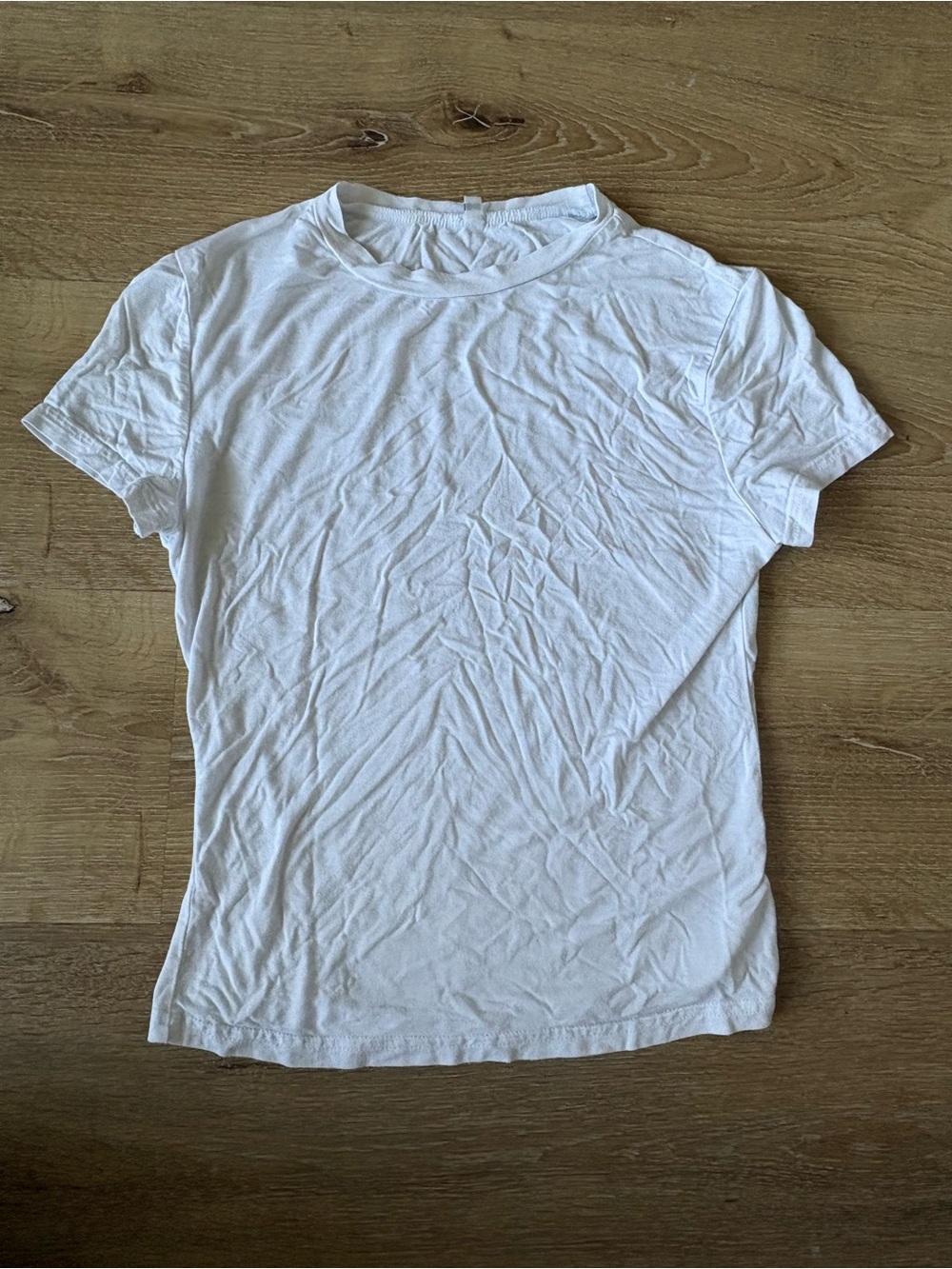 Plain White Short-Sleeve Crew Neck Tee